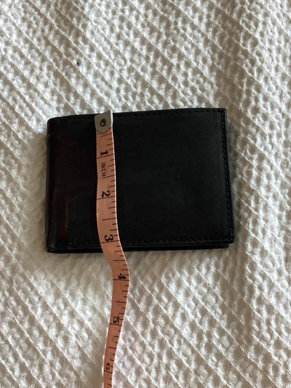 Classic Black Leather Bi-Fold Wallet